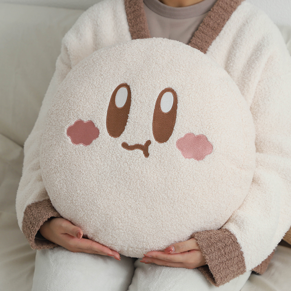 Kirby CAFE LATTE Fluffy Cushion 坐墊Kirby